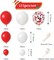 Red White Balloon Arch Garland kit - Matte Red White Balloons Red Confetti Balloons for Wedding Birthday Graduation Christmas Valentines Mother's Day Anniversary Party Decorations